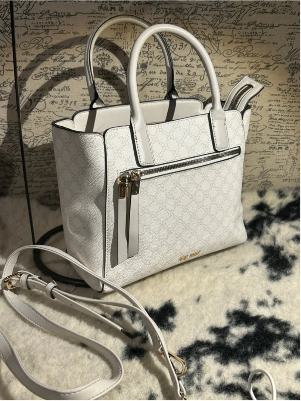 Women's Nine West Satchel Bag One Size White Gold